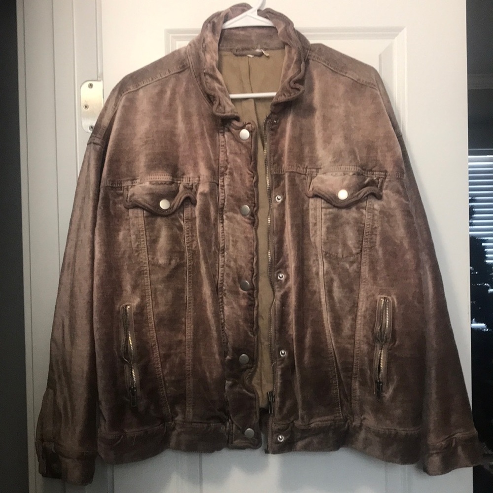 Free People Velvet Pink Jacket